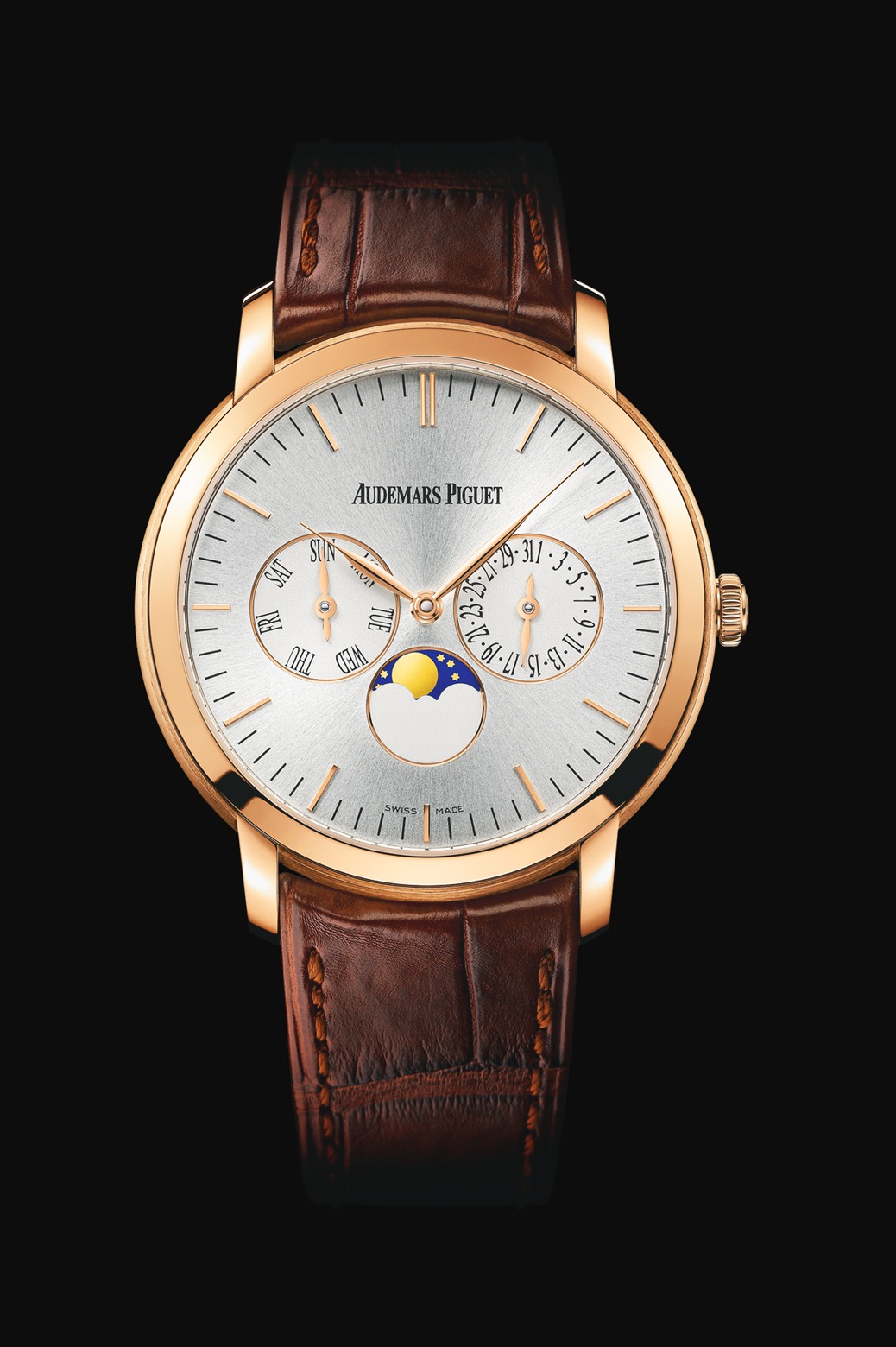 Audemars Piguet Jules Audemars Moon-Phase Calendar Pink Gold watch REF: 26385OR.OO.A088CR.01
